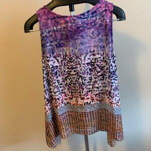 Analilli Purple, mosaic and multi design tunic( Top only)